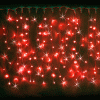 Светодиодный занавес "Дождь", 2 х 1.5м, красные диоды, мерцающий
