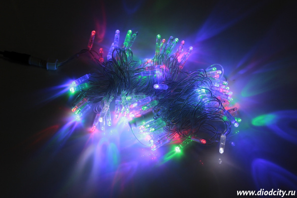 Гирлянда-нить Стринг Лайт, мерцающая, 20м, провод прозрачный, цвет мульти