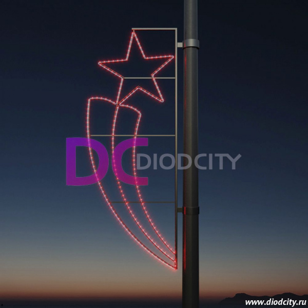 Световая консоль "Факел" 160*65 см красная