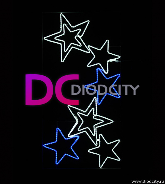 Светодиодная консоль "Созвездие Лира" 215х105 см, белая, синяя