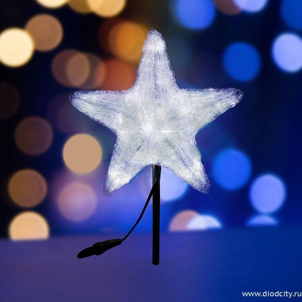 Световая акриловая макушка "Звезда" 80 см, белая