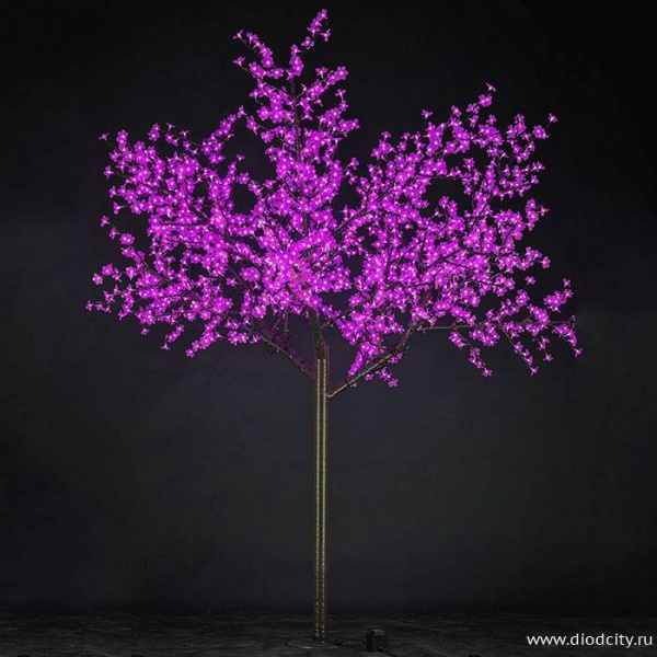 Светодиодное дерево"Сакура" 2.5 х 2.0м, розовое