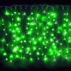 Светодиодный занавес "Дождь", 2 х 1.5м, зеленые диоды, мерцающий