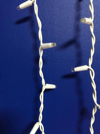 Световой занавес "Дождь" 2*1.5м, белый, провод каучук