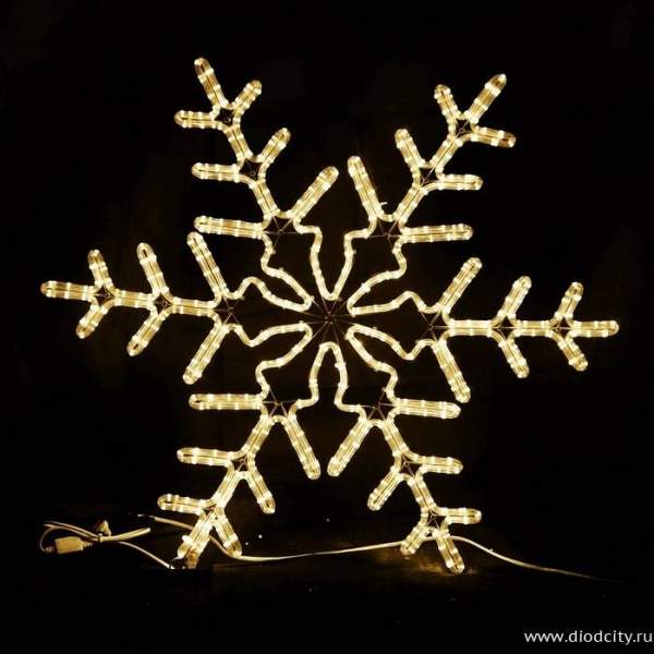 Светодиодная  Снежинка 95 * 95 см, теплый белый