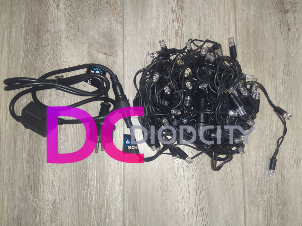 Светодиодная бахрома Rich LED 3х0.5 м, IP65,провод ПВХ, белая