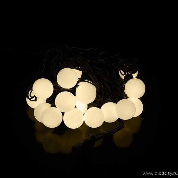 Гирлянда "Мультишарики-макси", длина 5м, D - 40мм, цвет теплый белый