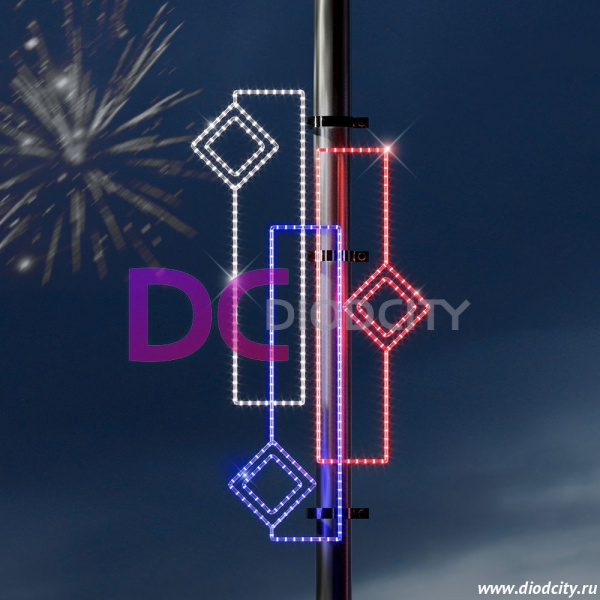 Световая консоль "Триколор ромбы" 159*85 см