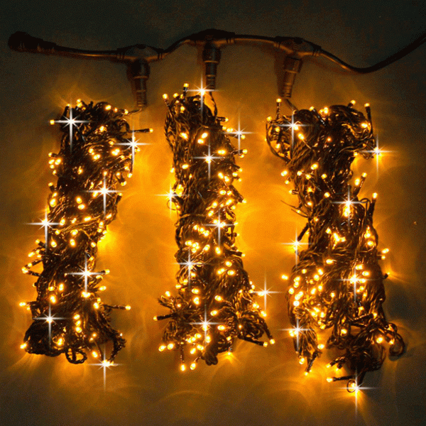 Гирлянда "Клип Лайт Спайдер" 3х20 м, желтые диоды, мерцающая