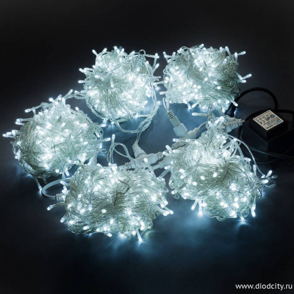 Гирлянда "Клип Лайт Спайдер" 5 х 20 м, белые  диоды, мерцающая