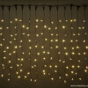 Светодиодный мерцающий занавес "Дождь", IP65, 2x1.5м, теплый белый