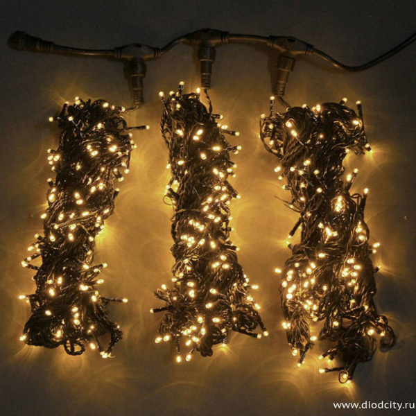 Гирлянда "Клип Лайт Спайдер" 3х20 м, теплые белые диоды, мерцающая