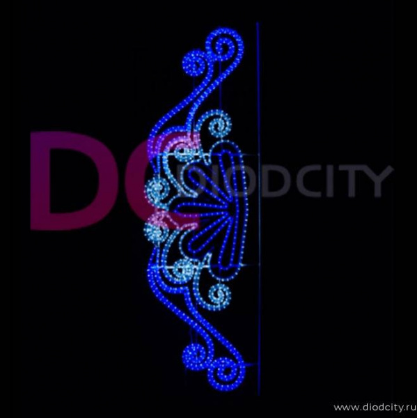 Светодиодная консоль "Волна", 200х65 см