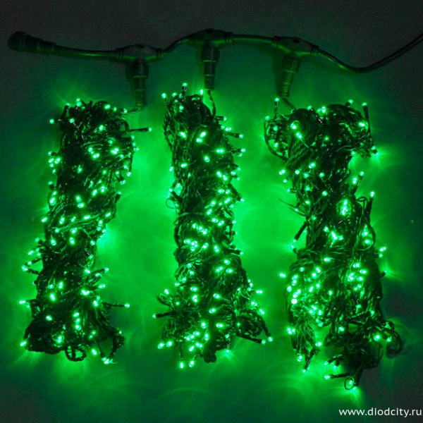 Гирлянда "Клип Лайт Спайдер" 3х20 м, зеленые диоды, мерцающая
