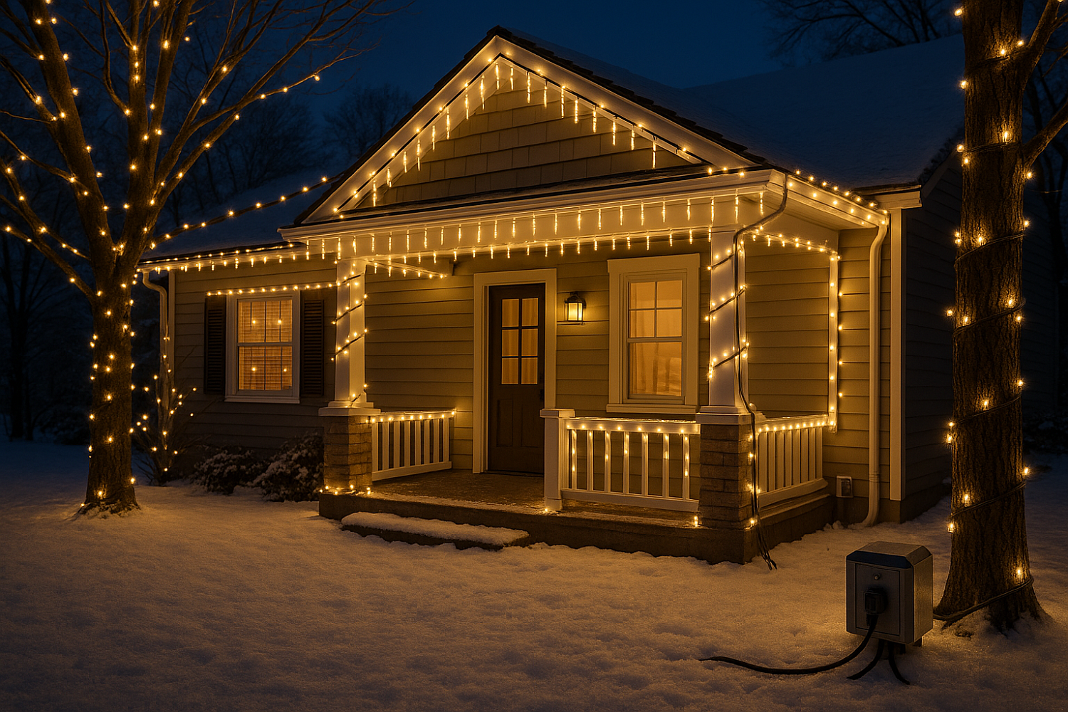 Безопасность при использовании уличных гирлянд