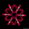 Фигура светодиодная "Снежинка" с динамикой, красная