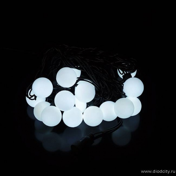 Гирлянда "Мультишарики - макси", длина 5м, D- 40мм, цвет белый