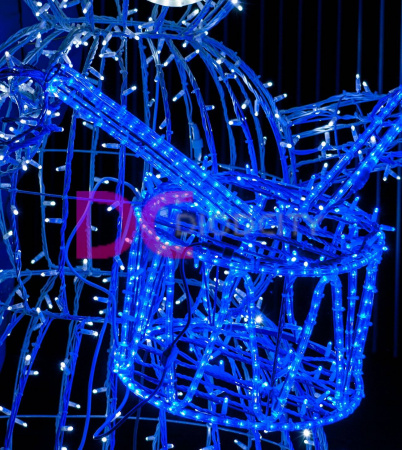 Световая композиция "Снеговики-музыканты", 200 см