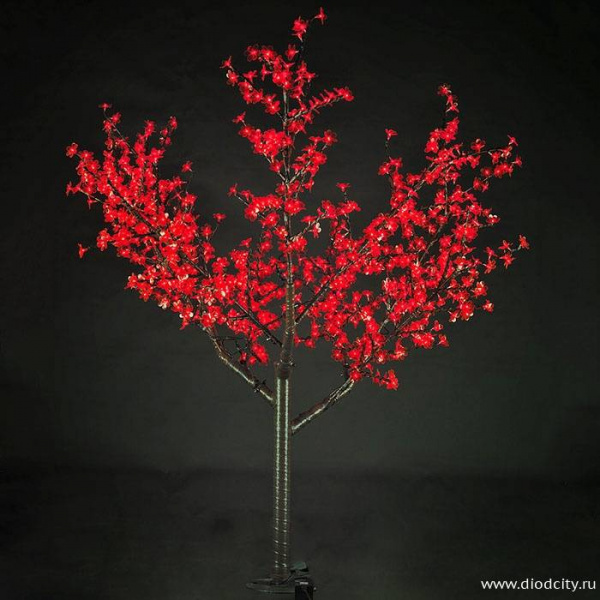 Светодиодное дерево"Сакура" 1.9 х 1.5м, красное