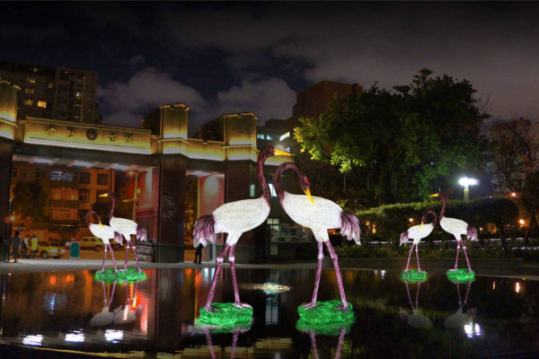 Обьемная фигура из стекловолокна "ЖУРАВЛЬ", 65*30*105 см, 24 В