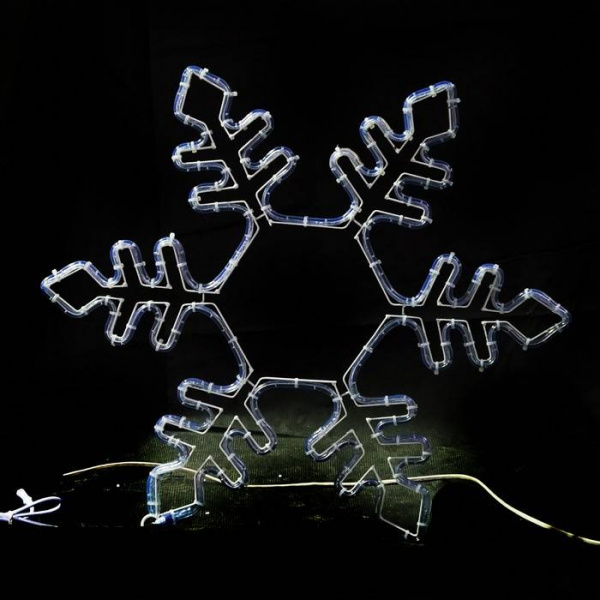 Светодиодная  Снежинка 75 * 75 см, теплый белый