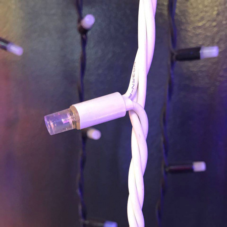 Световой занавес "Дождь" 2*1.5м, теплые белые диоды, провод каучук