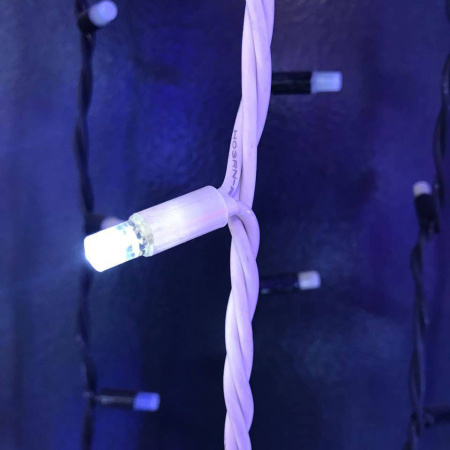 Световой занавес "Дождь" 2*3м, теплые белые диоды, провод каучук