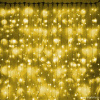 Светодиодный мерцающий занавес "Дождь", IP65, 2x6м, желтый