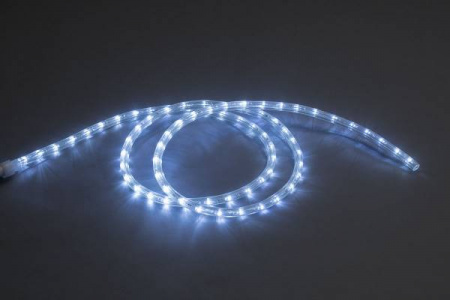 Светодиодный дюралайт - чейзинг круглый, 13мм, белый