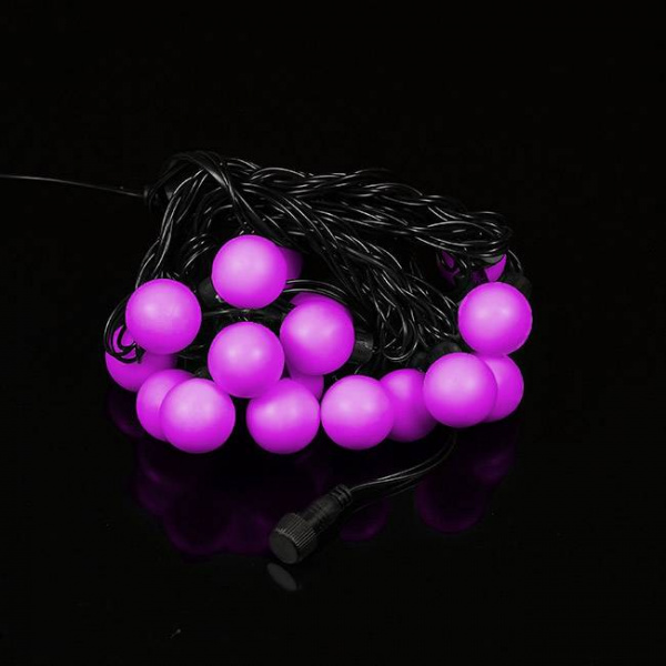 Гирлянда "Мультишарики - макси", длина 5м, D - 40мм, цвет  розовый