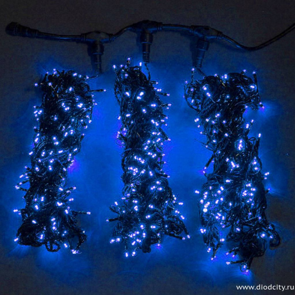 Гирлянда "Клип Лайт Спайдер" 3х20 м, синие диоды, мерцающая