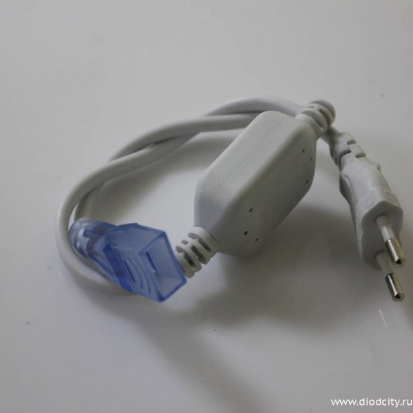 Силовой шнур с AC/DC конвертером для Led Neon Flex Mini 8х18мм