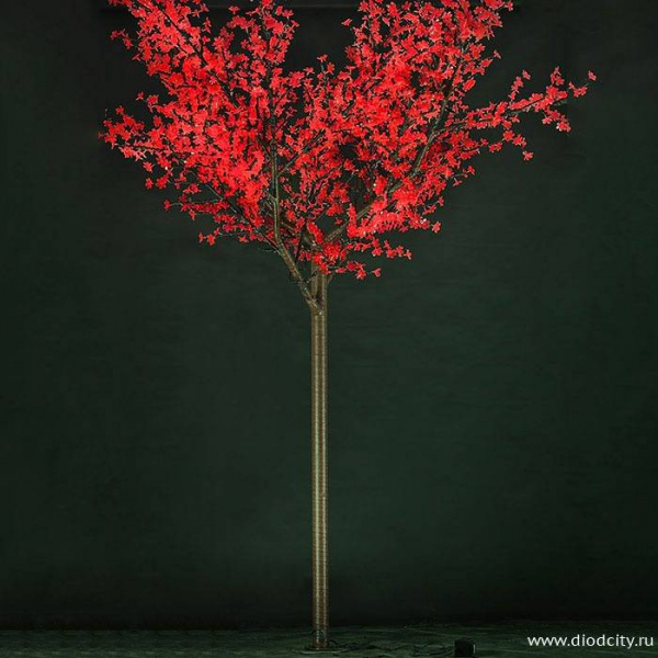 Светодиодное дерево"Сакура" 3.6 х 3.0м, красное