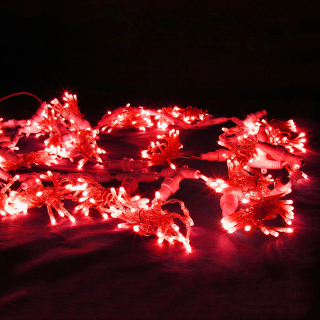 Светодиодный занавес "Дождь", 2 х 6м. красные диоды