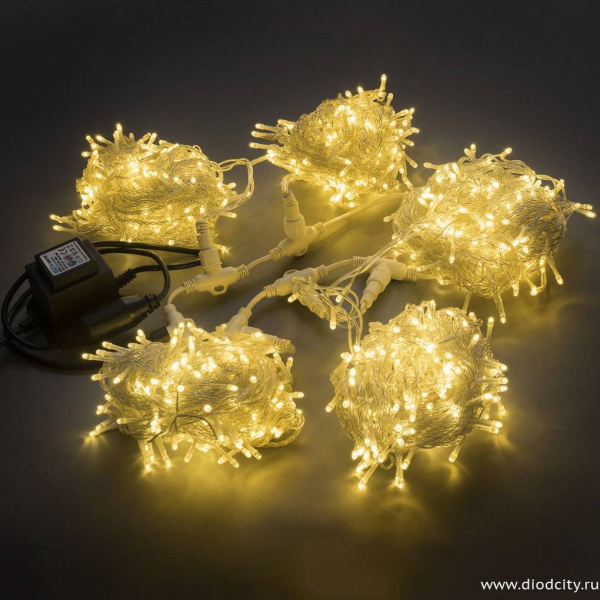 Гирлянда "Клип Лайт Спайдер" 5х20 м, теплый белый, Flash теплый белый