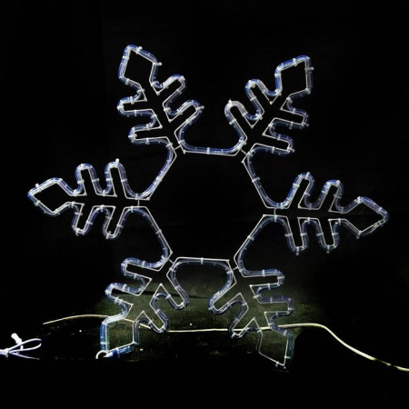 Светодиодная  Снежинка 75 * 75 см, теплый белый