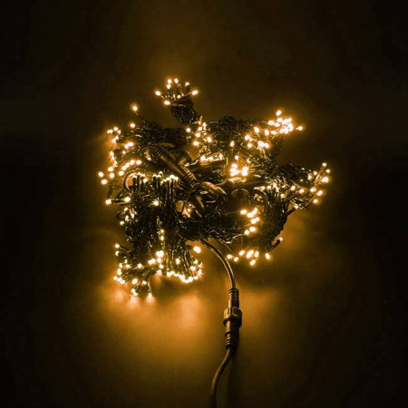 Светодиодный мерцающий занавес "Дождь", IP65, 2x6м, желтый