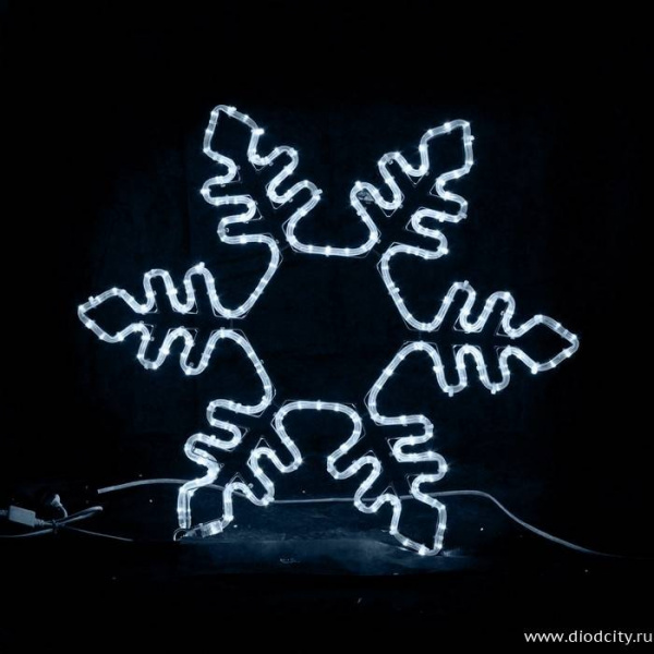 Светодиодная  Снежинка 75 * 75 см, белая