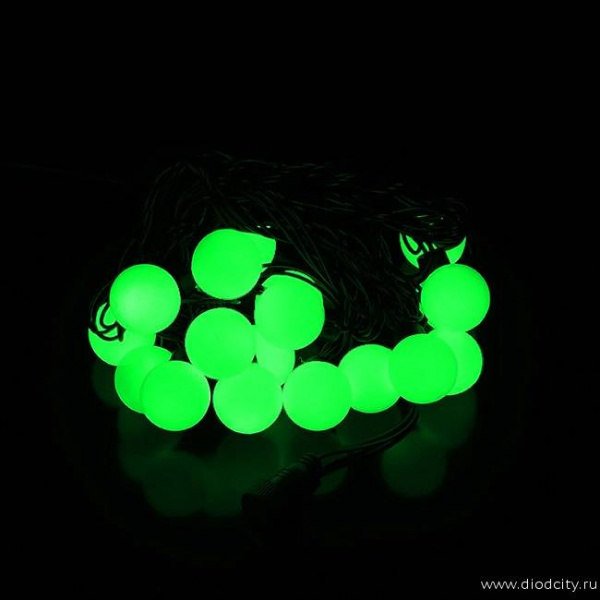 Гирлянда "Мультишарики - макси", длина 5м, D - 40мм, цвет  зеленый