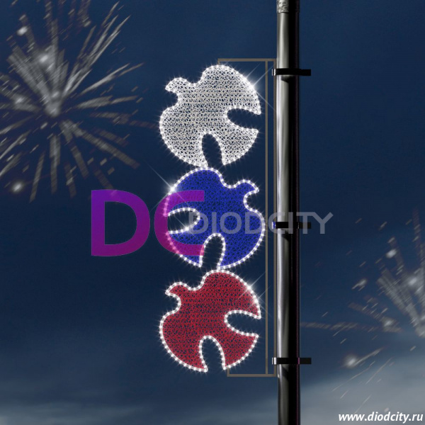 Световая консоль "Голуби" 145*49 см триколор+деколейс