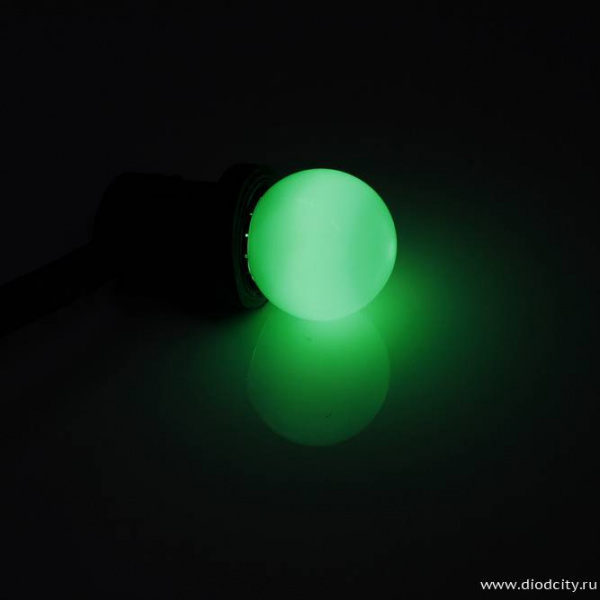 Светодиодная лампа для Белт Лайта 220V-0.5Вт зеленая D45 (диммируемая)