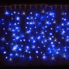 Светодиодный занавес "Дождь", 2 х 1.5м, синие диоды, мерцающий