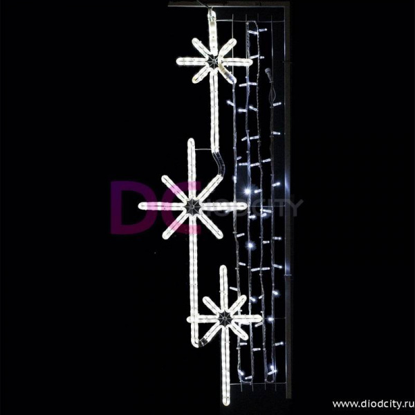 Светодиодная консоль "Северное сияние" 150х75 см белая