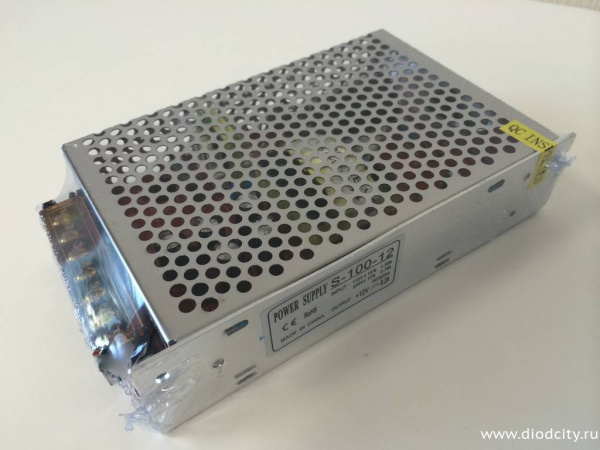 Трансформатор понижающий, 12В, 100Вт, IP20