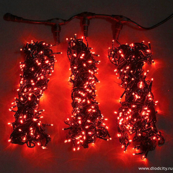 Гирлянда "Клип Лайт Спайдер" 3х20 м, красные диоды, мерцающая