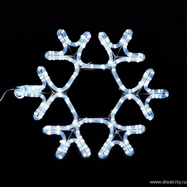 Светодиодная  Снежинка 40 * 40 см, белая