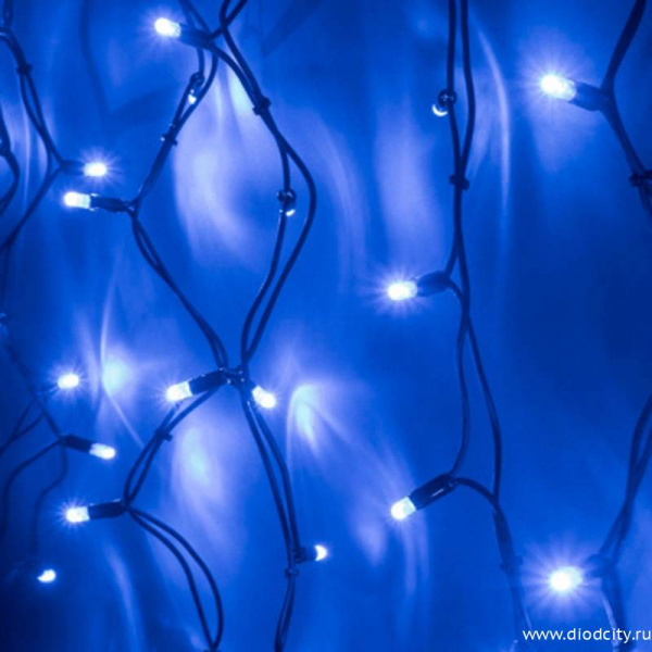 Светодиодная бахрома 4.8 х 0.6 м, 160 диодов, синяя, каучук