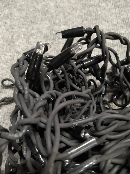 Гирлянда - бахрома  4.8 х 0.6м, синие диоды, мерцающая