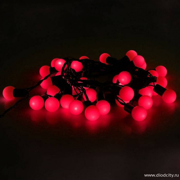 Гирлянда "Мультишарики - мини", длина 10 м, цвет красный