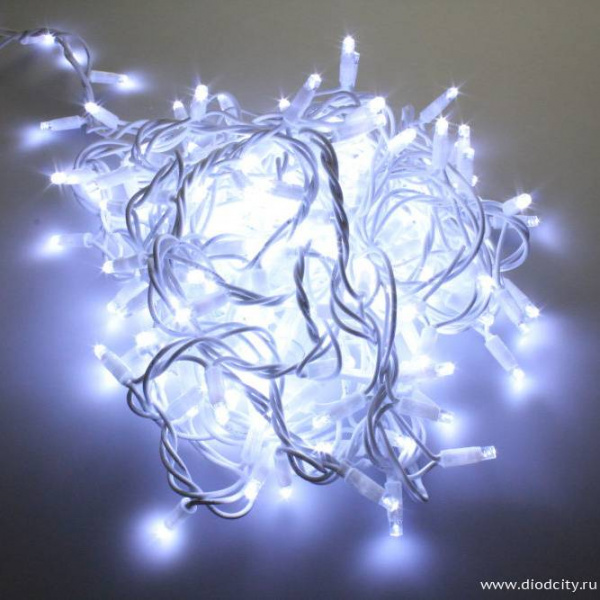 Гирлянда нить Стринг Лайт мерцающая 24V, длина 20м, белая